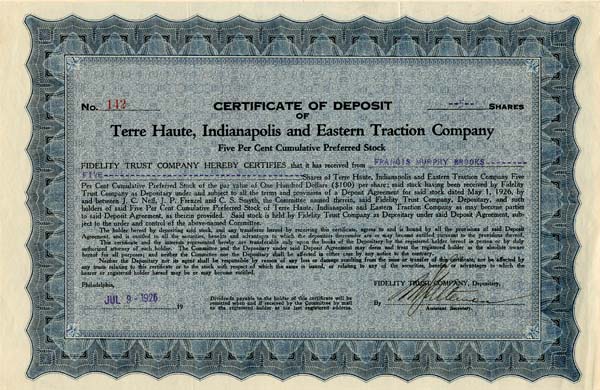 Terre Haute, Indianapolis and Eastern Traction Co.